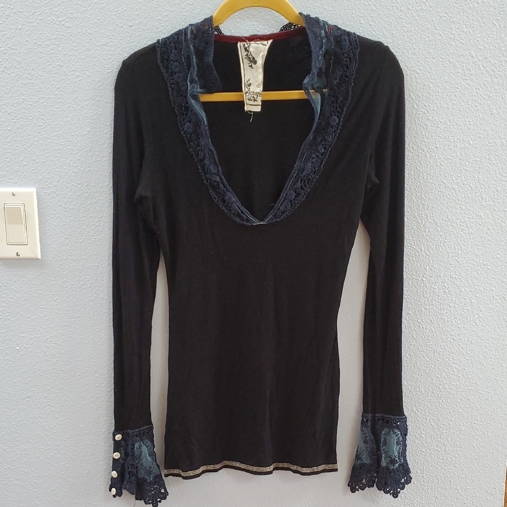 Scrapbook Victorian Lacy Long Sleeve Top